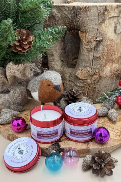 Christmas 10CL Tin Candles - Festive Pheasant