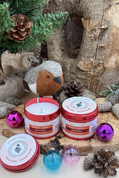 Christmas 10CL Tin Candles - Rockin Robin