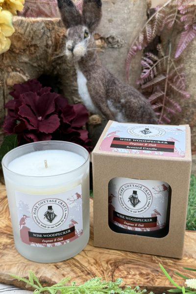 Wise Woodpecker - Candle - Hare Cottage Crafts