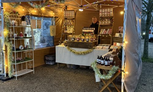 Hare Cottage Crafts Stall Setup at Jimmys Farm 2025 Christmas Fare