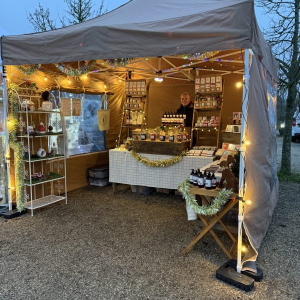 Hare Cottage Crafts Stall Setup at Jimmys Farm 2025 Christmas Fare