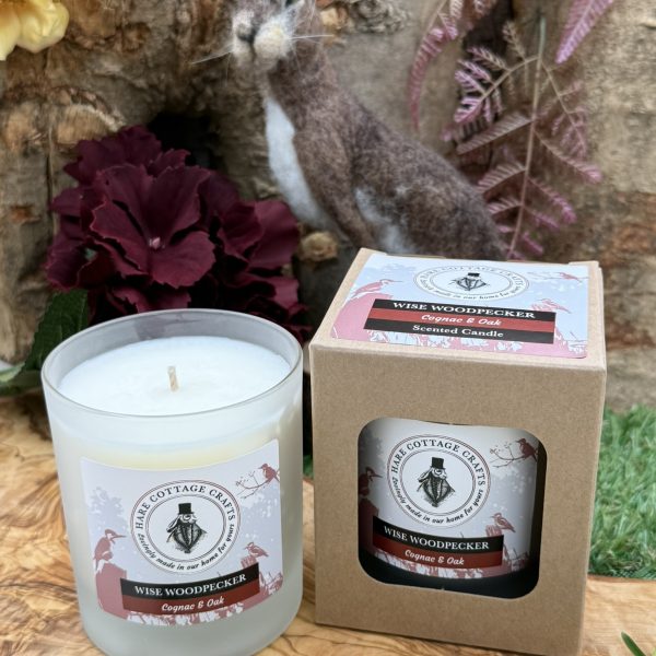 Wise Woodpecker - Candle - Hare Cottage Crafts